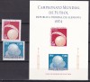 Chile 1974 fotbal camp. mondial MI 804-805 + bloc MNH ww90, Nestampilat