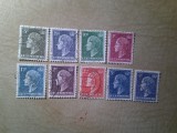 Serie mica Luxemburg -1948 Printesa Charlotte , 9 valori stampilate