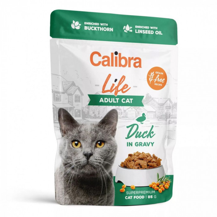 Calibra Cat Life Adult Rață &icirc;n sos 85 g