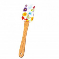 Spatula silicon cu flori colorate foto