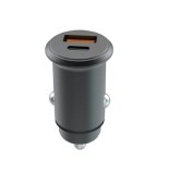 Incarcator Auto Lemontti Super Fast Charge, 65W, 2 porturi, Negru