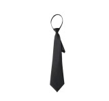 Cravata Neagra Unisex 42cm Poliester Satinat cu Fermoar - Accesorii Barbati/Femei