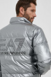 EA7 Emporio Armani geaca barbati, culoarea argintiu, de iarna