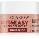 Claresa Soft&amp;Easy Builder Gel gel de bază pentru unghii culoare Light Beige 12 g