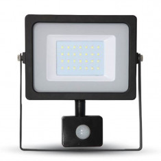 Proiector V-Tac cu LED SMD, cip Samsung, 20 W, 6400 K, senzor de miscare, lumina alb rece foto
