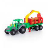Cumpara ieftin Tractor cu remorca + lemne - Altay, 61x17x25 cm, 5-7 ani, 3-5 ani, Băieți