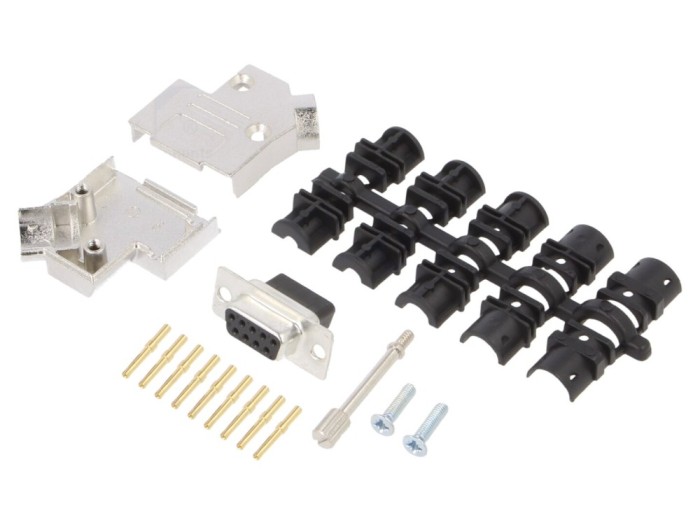 Conector D-Sub 9-Pin Mamă Crimpată