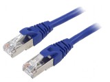Cablaj patch F/UTP 6 litat Cu PVC albastru 5m 26AWG, QOLTEC