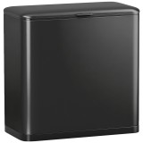 HOMCOM Pubelă 8 L cu Capac din Oțel Inoxidabil, Suspendată sau de Sine Stătătoare, 29,7x17,4x30 cm, Negru | Aosom Romania