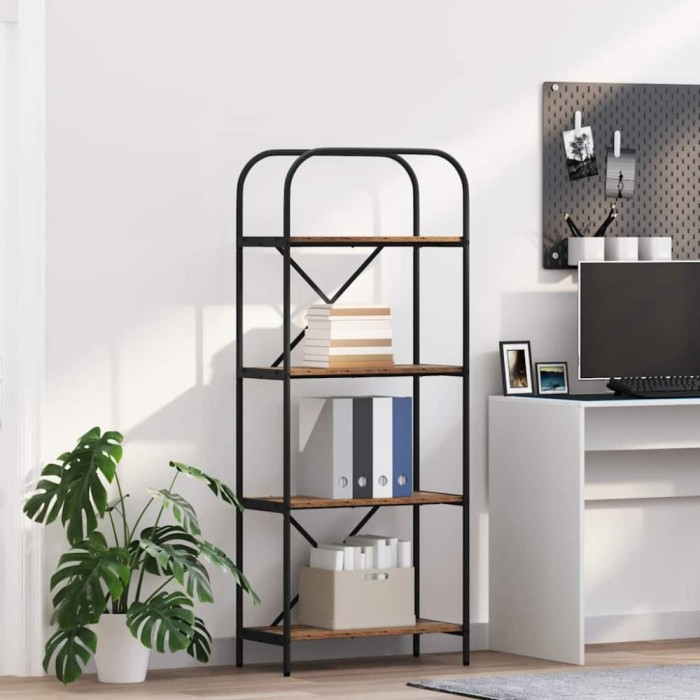 vidaXL Raft pentru cărți Lemn vechi 60 x 30 x 146 cm Lemn compozit