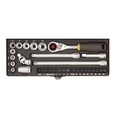 Trusa de biti si chei tubulare pentru ingineri, Proxxon 23078, 1/4", 32 buc