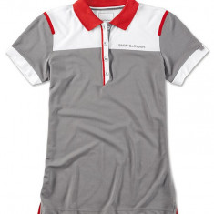Tricou Polo Dama Oe Bmw Golfsport Gri / Alb / Rosu Marime S 80142460929