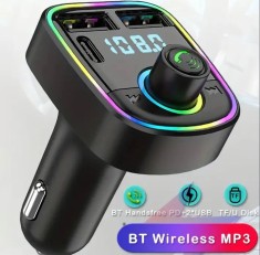 Transmitator modulator auto , Wireless USB Stereo MP3 Player, Negru foto