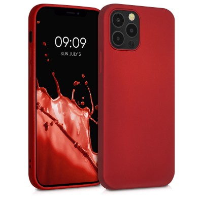 Husa pentru iPhone 12 / iPhone 12 Pro, Silicon, Rosu, 56114.36 foto