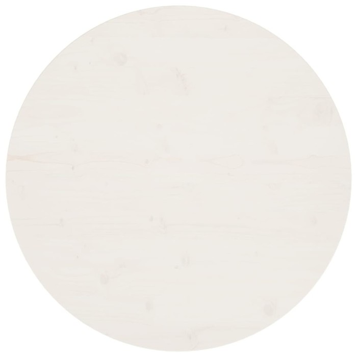 Gossi blat de masa, alb, &Oslash;80x2,5 cm, lemn masiv de pin