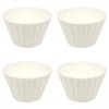 Set boluri, 4 piese, 125 ml, Plastic, Alb