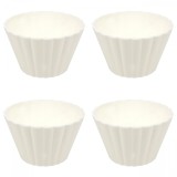 Set boluri, 4 piese, 125 ml, Plastic, Alb