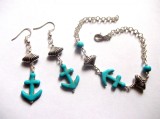 set turcoaz motiv marin 41271