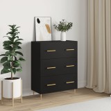 Cumpara ieftin Servantă, negru, 69,5x34x90 cm, lemn compozit
