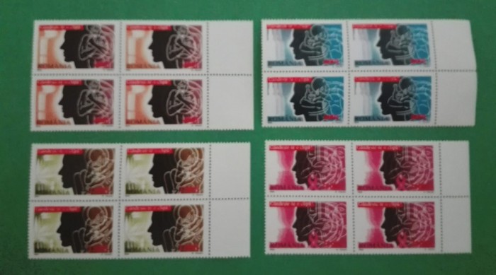 TIMBRE ROM&Acirc;NIA MNH LP1488/1999 -SPUNETI NU fumatului; alcoolului -Bloc 4 timbre