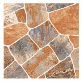 Gresie exterior / interior portelanata Riverstone Cotto, 45 x 45 cm, multicolor, mata, aspect piatra