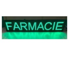Panou Led de Exterior Programabil/Reclama Luminoasa 200x40cm VERDE ideala pentru FARMACIE