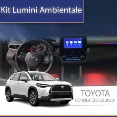 Lumini ambientale Toyota Corolla Cross 20202- set complet control telefon sau sistem original CarStore Technology foto