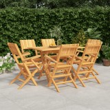 VidaXL Set mobilier de grădină, 7 piese, lemn masiv de tec