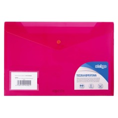 Mapa plic cu capsa si doua buzunare Strigo A4+ Roz