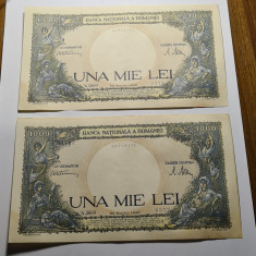 1000 lei 1945 UNC Serii Consecutive