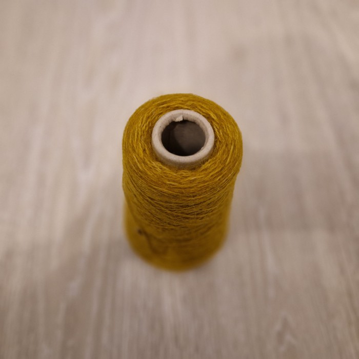 Fir pentru tricotat Amestec Mohair Acril Mustar Nm 2/14