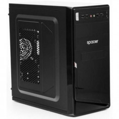 Carcasa Mini-Tower mATX, sursa 450W, Moon, Front USB2.0+Audio, black