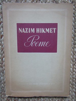 NAZIM HIKMET - POEME foto
