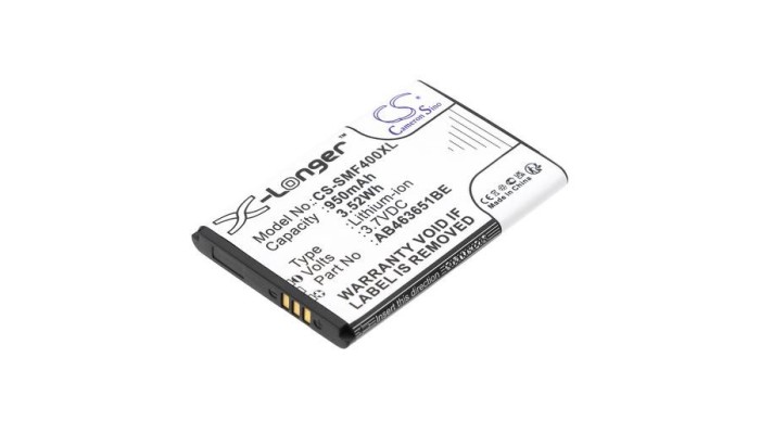 Cameron Sino 950mAh Samsung SGH-F400,SGH-F408,GT-M7500,GT-M7500 Emporio Armani,GT-S5600,GT-S7220 Lucido,SGH-P260,SGH-L708,GT-S5600 Blade,Blade Baterie
