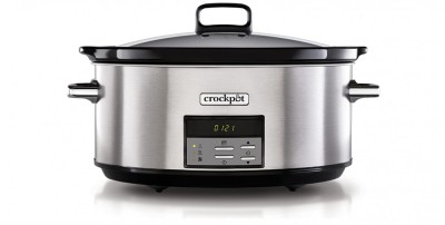 Slow cooker Crock-Pot CSC063X-01, 7.5 L, digital, vas ceramica, capac de sticla, inox - RESIGILAT foto