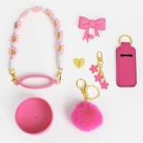 Set Accesorii Decorative pentru Pahar Termos Roz, CMCLASS
