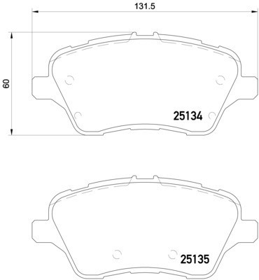BREMBO P 24 151 PRIME LINE set placute frana,frana disc foto