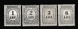 ROMANIA 1926 TAXA DE PLATA HARTIE ALBA FARA FILIGRAN SERIE SARNIERA