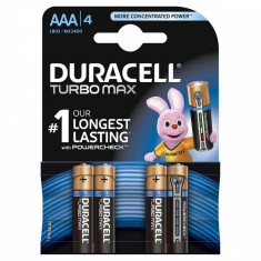 Baterie Duracell Turbo Max AAA LR03 4buc Negru foto