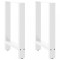 vidaXL Picioare masă de sufragerie albe, 2 buc., 60x(72-73) cm, oțel 4013305