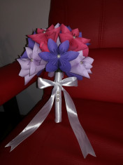 Buchet flori hartie (origami-kusudama flower) foto