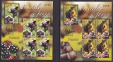 Romania 2014 fructele si fauna miniblocuri 4 + 1 nedant. MNH, Nestampilat