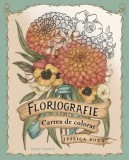 Floriografie Cartea de Colorat Jessica Roux Gradina Inflorescente Limbaj Flori Victoriene Ilustrata Hardcover