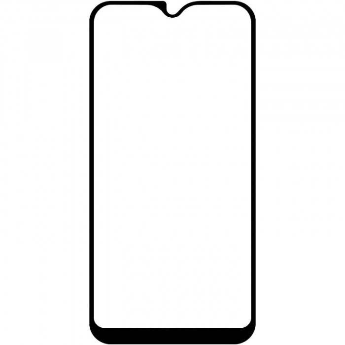 Folie Protectie Ecran OEM pentru Samsung Galaxy A02s A025F, Sticla securizata, Full Face, Full Glue, 10D, Neagra