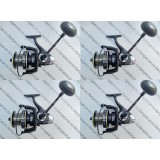 SET 4 Mulinete Crap WIND BLADE YF10000 cu tambur long-cast 0,40mm/420m