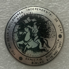 Insigna expoziția numismatică Bârlad 9.15 mai 1987