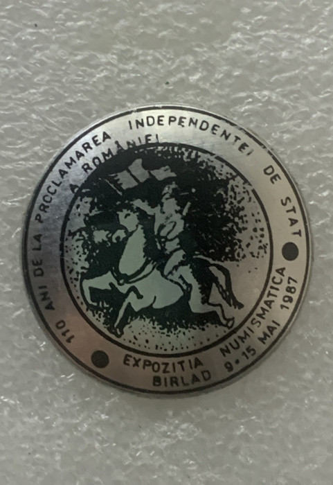 Insigna expoziția numismatică B&acirc;rlad 9.15 mai 1987