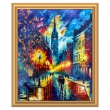 Tablou canvas peisaj urban , 27 x 32 cm, pentru dormitor și living
