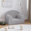 VidaXL Canapea pentru copii, gri deschis, pluș moale 357005