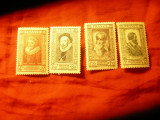 Serie mica Franta 1943 - Personalitati , 4 valori, Nestampilat